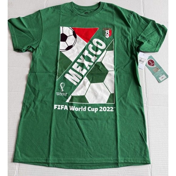 Fifa World Cup Other - FIFA World Cup 2022   Mexico Soccer Football Green T-shirt Men's Size
